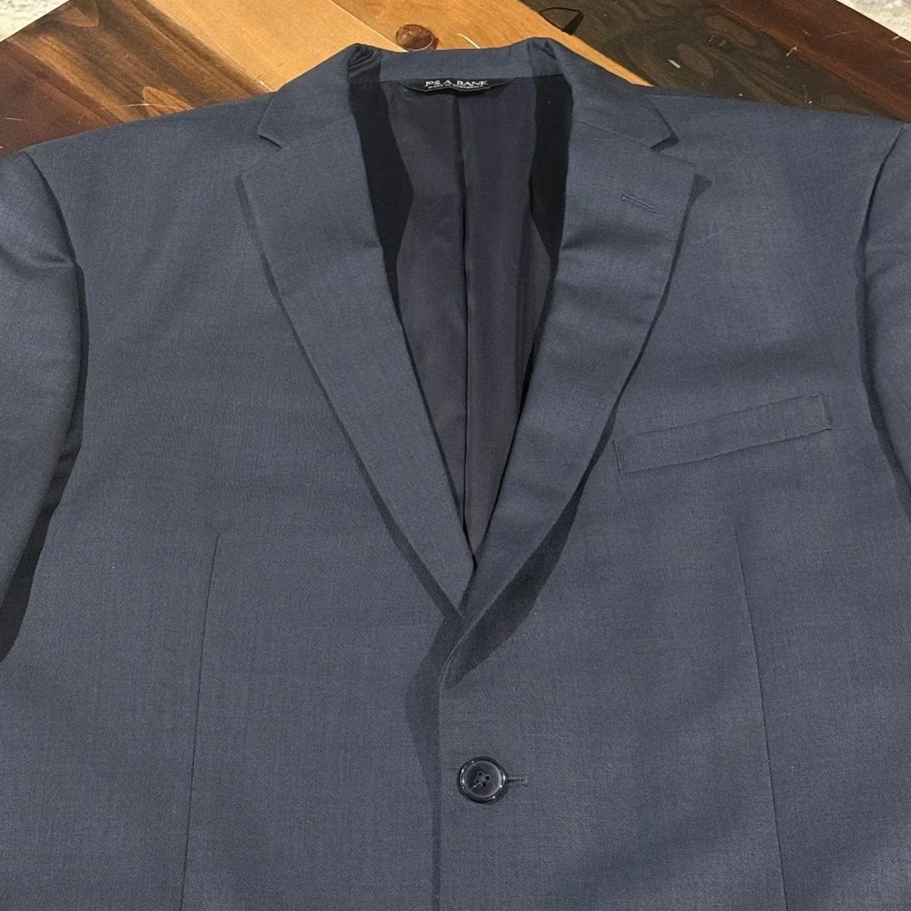 JOS. A. BANK Mens Blazer 43L Slim-Fit Traveler's Collection 100% Wool Sport Coat